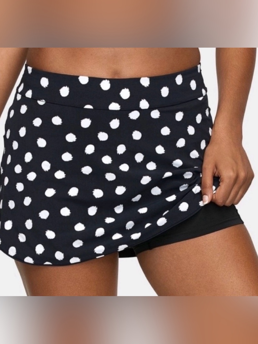 Rare Outdoor Voices Black Polka Dot Skirt